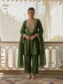 Alizeh 7098 Luxury Green Embroidered Work Pakistani Suit