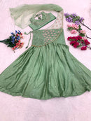 BB 78 Olive Green Ready to Wear Lehenga
