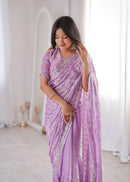 SSC 712 D Premium Fandy Silk Real Beads Moti Work Saree