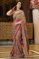 BT 1312 Premium Soft Chinnon Beautiful Printed Designer Saree