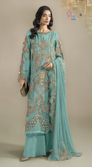 Shree Fabs Sf 5588 G Chiffon Heavy Embroidery Work Pakistani Suit