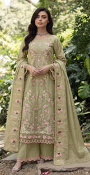 Motifz 5543 E Pure Camric Cotton Embroidery Work Pakistani Suit
