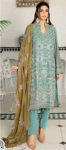 Zaha Aafreeda 10257 Georgette Embroidered Moti Work Pakistani Suit