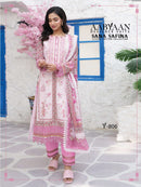 Aabyaan Designer Suit Sana Safina Vol 8 Cotton Digital Karachi Print Salwar Suit