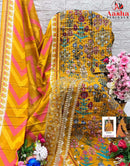 Aasha 1016 D Pure Cotton Print Embroidery Worked Pakistani Suits