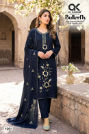 AL Karam Butterfly Premium Rayon Fancy Embroidered Pakistani Suit