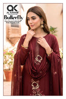 AL Karam Butterfly Premium Rayon Fancy Embroidered Pakistani Suit
