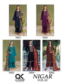 Al Karam Nigar Vol 5 Premium Rayon Embroidery Work Suit