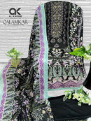 Al Karam Qalamkar Cotton Digital Print Embroidered Designer Suit