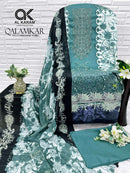 Al Karam Qalamkar Cotton Digital Print Embroidered Designer Suit
