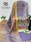 Al Karam Qalamkar Cotton Digital Print Embroidered Designer Suit