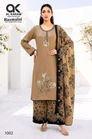 Al Karam Rasmalai Premium Rayon Embroidered Designer Suit