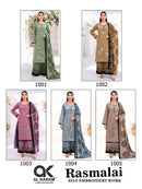 Al Karam Rasmalai Premium Rayon Embroidered Designer Suit