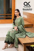 Al Karam Rasmalai Premium Rayon Embroidered Designer Suit
