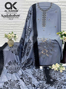 Al Karam Sadabahar Rayon Fancy Embroidery Work Suits