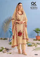 Al Karam Suhana Designer Rayon  Elegant Embroidery Suit