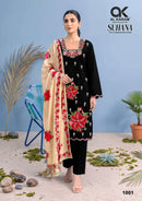 Al Karam Suhana Designer Rayon  Elegant Embroidery Suit