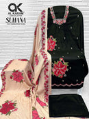 Al Karam Suhana Designer Rayon  Elegant Embroidery Suit