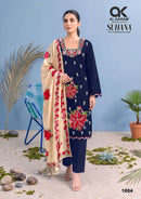 Al Karam Suhana Designer Rayon  Elegant Embroidery Suit