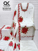 Al Karam Suhana Designer Rayon  Elegant Embroidery Suit