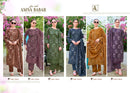 Alok Suits Amna Babar Designer Cotton Foil Printed Embroidered Suit