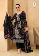 Alok Suits Black Royale Premium Viscose Printed Suit