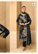 Alok Suits Black Royale Premium Viscose Printed Suit