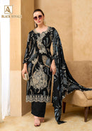 Alok Suits Black Royale Premium Viscose Printed Suit