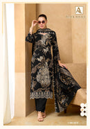 Alok Suits Black Royale Premium Viscose Printed Suit