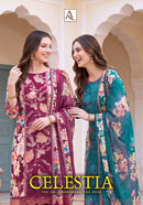 Alok Suits Celestia Viscose Digital Printed Embroidery Work Suit