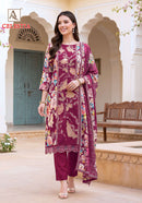Alok Suits Celestia Viscose Digital Printed Embroidery Work Suit