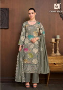 Alok Suits Cross Stitch Jam Cotton Print Designer Embroidered Suit