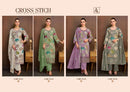 Alok Suits Cross Stitch Jam Cotton Print Designer Embroidered Suit