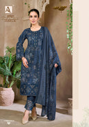 Alok Suits Floral Forever Edition 3 Embroidered Cotton Printed Salwar Suit