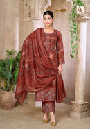 Alok Suits Floral Forever Edition 3 Embroidered Cotton Printed Salwar Suit
