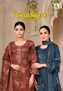 Alok Suits Floral Forever Edition 3 Embroidered Cotton Printed Salwar Suit