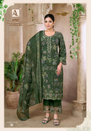 Alok Suits Floral Forever Edition 3 Embroidered Cotton Printed Salwar Suit