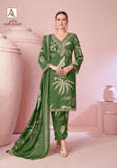 Alok Suits Jade Bagh Viscose Foil Print Embroidered Designer Suit