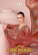 Alok Suits Jade Bagh Viscose Foil Print Embroidered Designer Suit