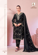 Alok Suits Jade Bagh Viscose Foil Print Embroidered Designer Suit