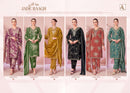 Alok Suits Jade Bagh Viscose Foil Print Embroidered Designer Suit