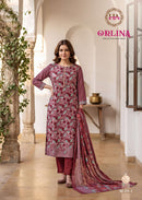 Alok Suits Orlina Jam Premium Cotton Printed Designer Suit