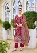 Alok Rabia Butt Premium Cotton Printed Designer Embroidered Suit Set