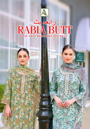 Alok Rabia Butt Premium Cotton Printed Designer Embroidered Suit Set