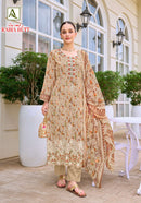 Alok Rabia Butt Premium Cotton Print Embroidered Work Suit