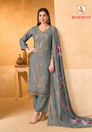 Alok Suits Rosemont Viscose Designer Embroidered Work Suit