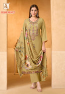 Alok Suits Rosemont Viscose Designer Embroidered Work Suit