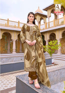 Alok Suits Turkish Edition 16 Viscose Rayon Printed Fancy Work Suit Set