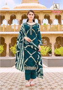 Alok Suits Turkish Edition 16 Viscose Rayon Printed Fancy Work Suit Set