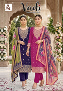 Alok Suit Vadi Elegant Jacquard Embroidered Work Suit Set